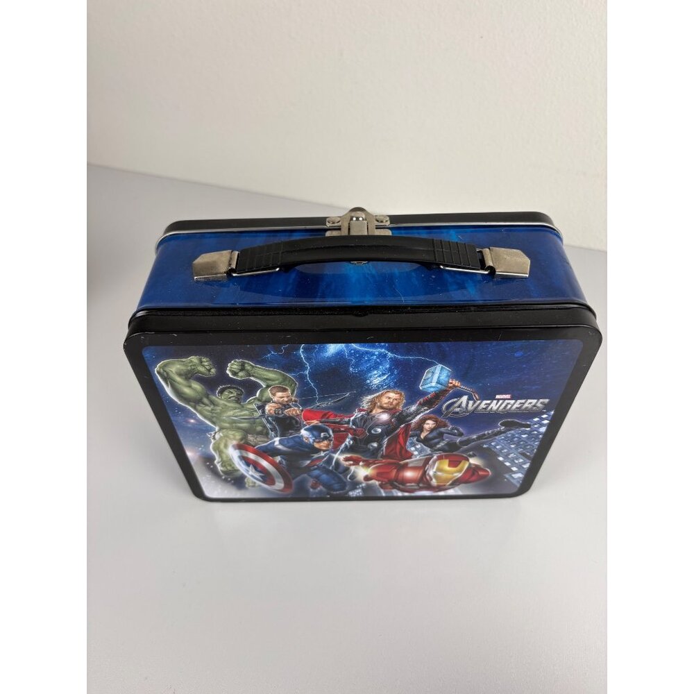 Marvel Avengers Metal Lunchbox Handle Latch Closure 2012 #26170 Good Cond - Picture 3 of 9